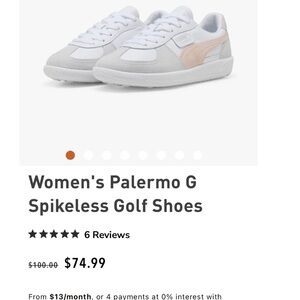 Puma Women's Palermo G Spikeless Sneakers - White and Blush